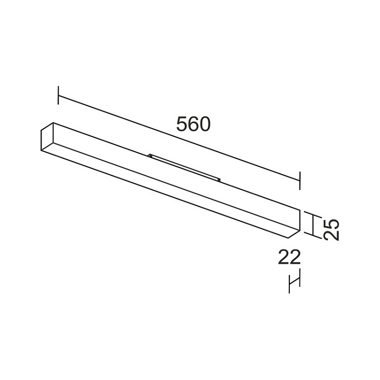LED luminaire for a magnetic system Sagi line MAX 560