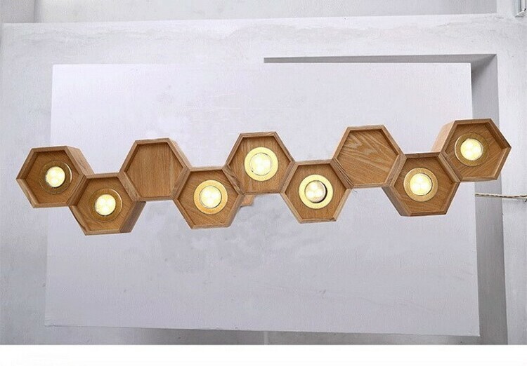 Lamp Wood Honeycombs 7 by Elegants Light