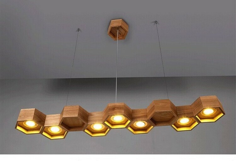 Lamp Wood Honeycombs 7 by Elegants Light